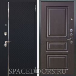 Входная металлическая дверь Аргус Люкс 3К Лия черный софт Скиф горький шоколад