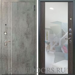 Входная металлическая дверь Аргус Люкс 3К Лофт темный бетон Вояж дуб филадельфия графит