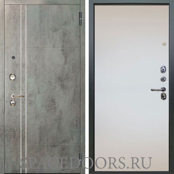 Входная металлическая дверь Аргус Люкс 3К Лофт темный бетон Под покраску