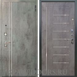 Входная металлическая дверь Аргус Люкс 3К Лофт темный бетон Фриза темный бетон