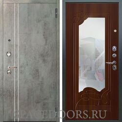 Входная металлическая дверь Аргус Люкс 3К Лофт темный бетон Ольга дуб рустикальный
