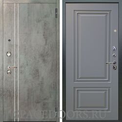 Входная металлическая дверь Аргус Люкс 3К Лофт темный бетон элион силк маус