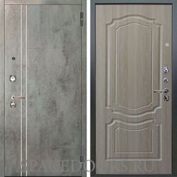 Входная металлическая дверь Аргус Люкс 3К Лофт темный бетон Мишель ларче светлый