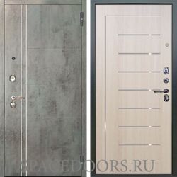 Входная металлическая дверь Аргус Люкс 3К Лофт темный бетон Фриза ларче светлый