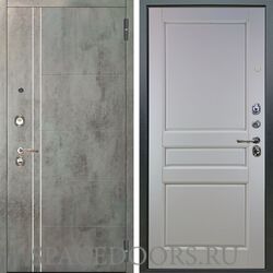 Входная металлическая дверь Аргус Люкс 3К Лофт темный бетон Каролина