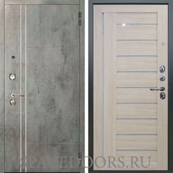 Входная металлическая дверь Аргус Люкс 3К Лофт темный бетон Диана буксус