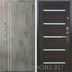 Входная металлическая дверь Аргус Люкс 3К Лофт темный бетон Александра лунная ночь
