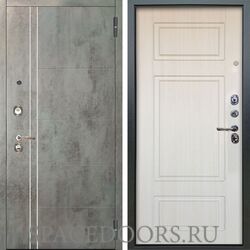 Входная металлическая дверь Аргус Люкс 3К Лофт темный бетон Ниагара белый ясень