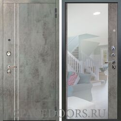 Входная металлическая дверь Аргус Люкс 3К Лофт темный бетон Магнум светлый бетон