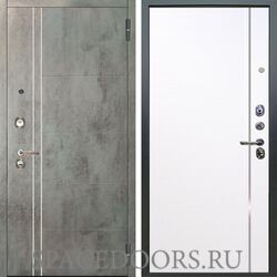 Входная металлическая дверь Аргус Люкс 3К Лофт темный бетон Гауда роял вуд белый