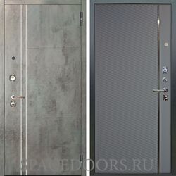 Входная металлическая дверь Аргус Люкс 3к Лофт Темный бетон Лия силк маус