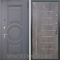 Входная металлическая дверь Аргус Люкс 3К Могадиш силк флай Фриза темный бетон