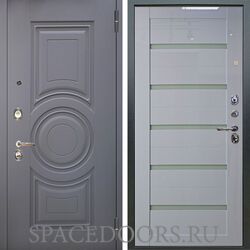 Входная металлическая дверь Аргус Люкс 3К Могадиш силк флай Александра белый глянец