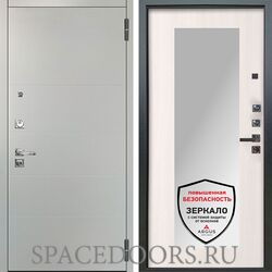 Входная металлическая дверь Аргус Люкс 3к Про Ага Вельвет белый горизонт Милли ларче светлый