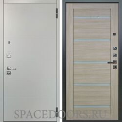 Входная металлическая дверь Аргус Люкс 3к Про Агат Вельвет белый горизонт Александра буксус
