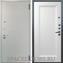 Входная металлическая дверь Аргус Люкс 3к Про Агат Вельвет белый горизонт Анастасия-1 вайт