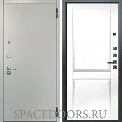 Входная металлическая дверь Аргус Люкс 3к Про Агат Вельвет белый горизонт Пифагор белый бархат