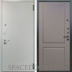 Входная металлическая дверь Аргус Люкс 3к Про Агат Вельвет белый горизонт Пифагор серый бархат