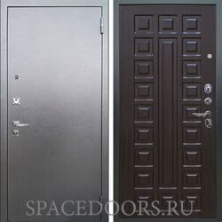 Входная металлическая дверь Аргус Люкс 3к Про Антик серебро Сенатор венге