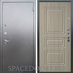 Входная металлическая дверь Аргус Люкс 3к Про Антик серебро Скиф дуб филадельфия крем