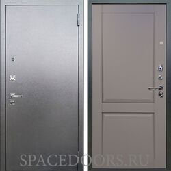 Входная металлическая дверь Аргус Люкс 3к Про Антик серебро Пифагор серый бархат