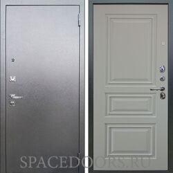 Входная металлическая дверь Аргус Люкс 3к Про Антик серебро Скиф белый софт