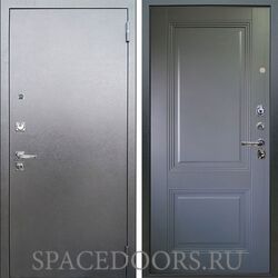 Входная металлическая дверь Аргус Люкс 3к Про Антик серебро Соло антрацит