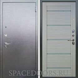Входная металлическая дверь Аргус Люкс 3к Про Антик серебро Александра белая лиственница
