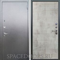 Входная металлическая дверь Аргус Люкс 3к Про Антик серебро Техно светлый бетон