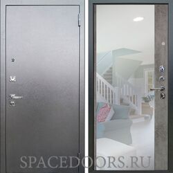Входная металлическая дверь Аргус Люкс 3к Про Антик серебро Магнум светлый бетон