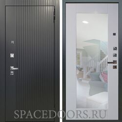 Входная металлическая дверь Аргус Люкс 3к Про Фрейда Черный кварц Милли роял вуд белый