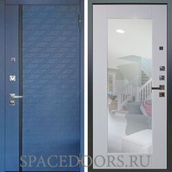 Входная металлическая дверь Аргус Люкс 3к Про Тори Синий софт Милли роял вуд белый