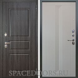 Входная металлическая дверь Аргус Люкс 3К Сабина дуб филадельфия графит Вертикаль роял вуд белый
