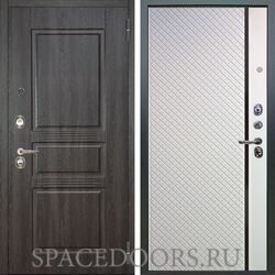 Входная металлическая дверь Аргус Люкс 3К Сабина дуб филадельфия графит Рина софт милк