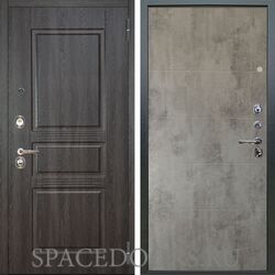 Входная металлическая дверь Аргус Люкс 3К Сабина дуб филадельфия графит Агат Светлый бетон