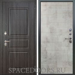 Входная металлическая дверь Аргус Люкс 3К Сабина дуб филадельфия графит Техно светлый бетон
