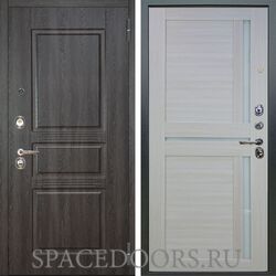 Входная металлическая дверь Аргус Люкс 3К Сабина дуб филадельфия графит Мирра белая лиственница