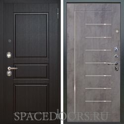 Входная металлическая дверь Аргус Люкс 3К Сабина венге Фриза темный бетон