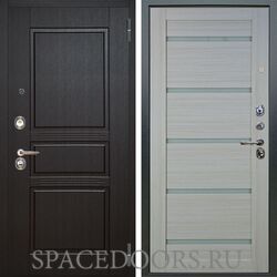 Входная металлическая дверь Аргус Люкс 3К Сабина венге Александра белая лиственница
