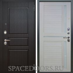 Входная металлическая дверь Аргус Люкс 3К Сабина венге Мирра белая лиственница