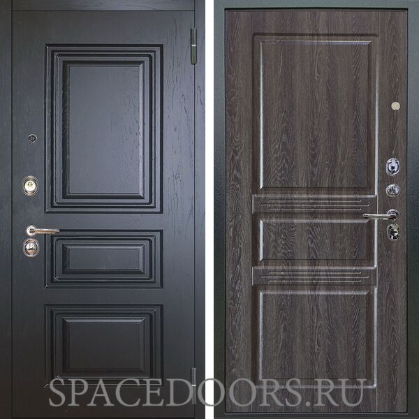 Входная металлическая дверь Аргус Люкс 3К Скиф горький шоколад Сабина дуб филадельфия графит