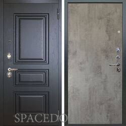 Входная металлическая дверь Аргус Люкс 3К Скиф горький шоколад Агат Светлый бетон
