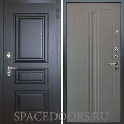 Входная металлическая дверь Аргус Люкс 3К Скиф горький шоколад Вертикаль роял вуд серый
