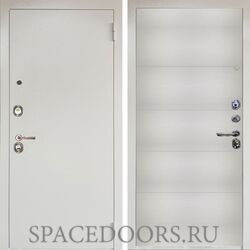Входная металлическая дверь Аргус Люкс 3к Снежно белый Агат Вельвет белый горизонт