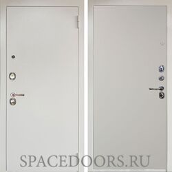 Входная металлическая дверь Аргус Люкс 3к Снежно белый Элегант софт милк