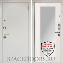Входная металлическая дверь Аргус Люкс 3к Снежно белый Милли ларче светлый