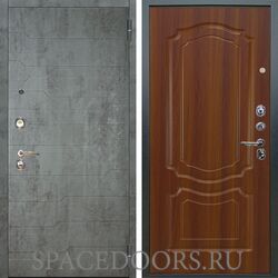 Входная металлическая дверь Аргус Люкс 3К Техно темный бетон Мишель дуб рустикальный