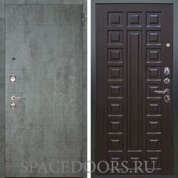 Входная металлическая дверь Аргус Люкс 3К Техно темный бетон Сенатор венге