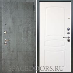 Входная металлическая дверь Аргус Люкс 3К Техно темный бетон Монако софт милк