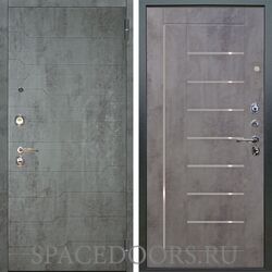 Входная металлическая дверь Аргус Люкс 3К Техно темный бетон Фриза темный бетон